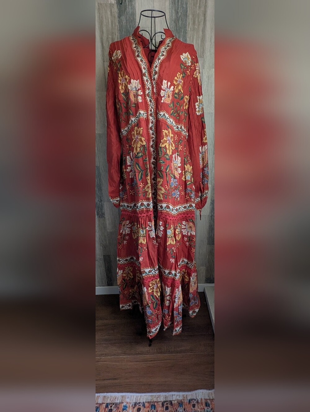 Farm Rio Garden Delight Midi Dress NWT - Picture 13 of 16